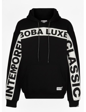 HOODIE NOIR BOBA LUXE INTEMPOREL CLASSIC