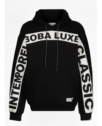 HOODIE NOIR BOBA LUXE INTEMPOREL CLASSIC