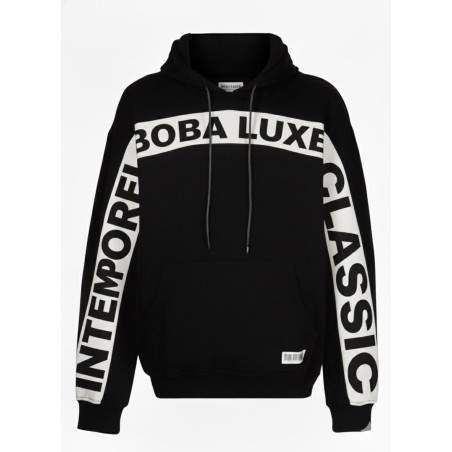 HOODIE NOIR BOBA LUXE INTEMPOREL CLASSIC