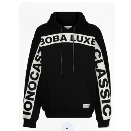 Hoodie Noir Boba Luxe Classic Iconoclaste