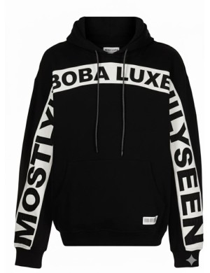 HOODIE NOIR BOBA LUXE ICONIC TIMELESS
