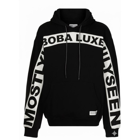 HOODIE NOIR BOBA LUXE ICONIC TIMELESS