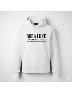 HOODIE BLANC BOBA LUXE INTEMPOREL CLASSIC