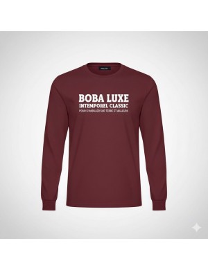 SWEAT BORDEAUX BOBA LUXE INTEMPOREL CLASSIC