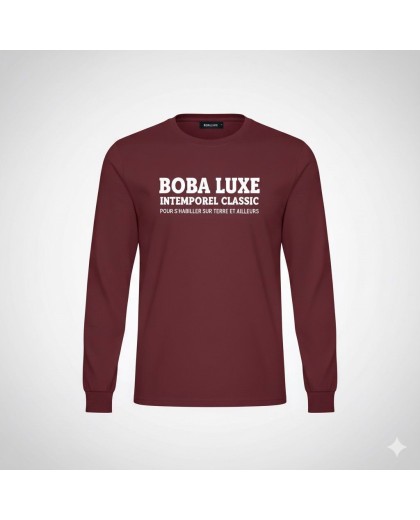 SWEAT BORDEAUX BOBA LUXE INTEMPOREL CLASSIC