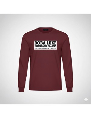 SWEAT BORDEAUX BOBA LUXE INTEMPOREL CLASSIC
