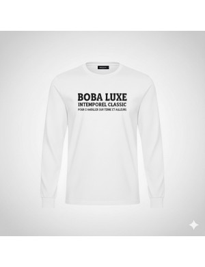 SWEAT BLANC BOBA LUXE INTEMPOREL CLASSIC