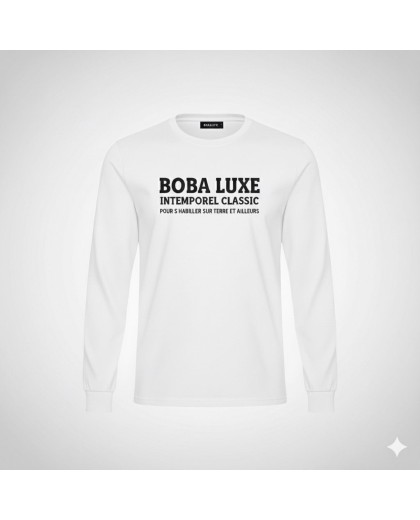 SWEAT BLANC BOBA LUXE INTEMPOREL CLASSIC