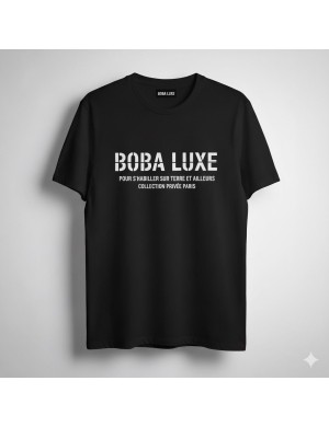 T-SHIRT NOIR BOBA LUXE POUR S'HABILLER SUR TERRE ET AILLEURS