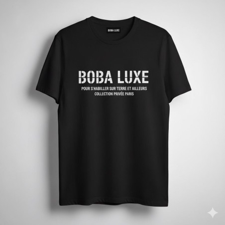 T-SHIRT NOIR BOBA LUXE POUR S'HABILLER SUR TERRE ET AILLEURS