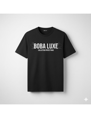 T-SHIRT NOIR BOBA LUXE COLLECTION PRIVÉE PARIS ÉTOILES