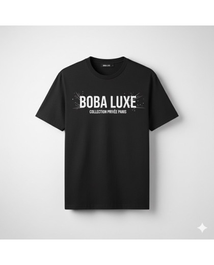 T-SHIRT NOIR BOBA LUXE COLLECTION PRIVÉE PARIS ÉTOILES