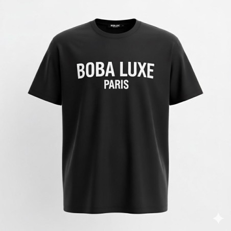 T-SHIRT NOIR GRAPHITE BOBA LUXE PARIS                         │