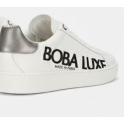SNEAKERS BLANC ET ARGENT BOBA LUXE MADE IN PARIS