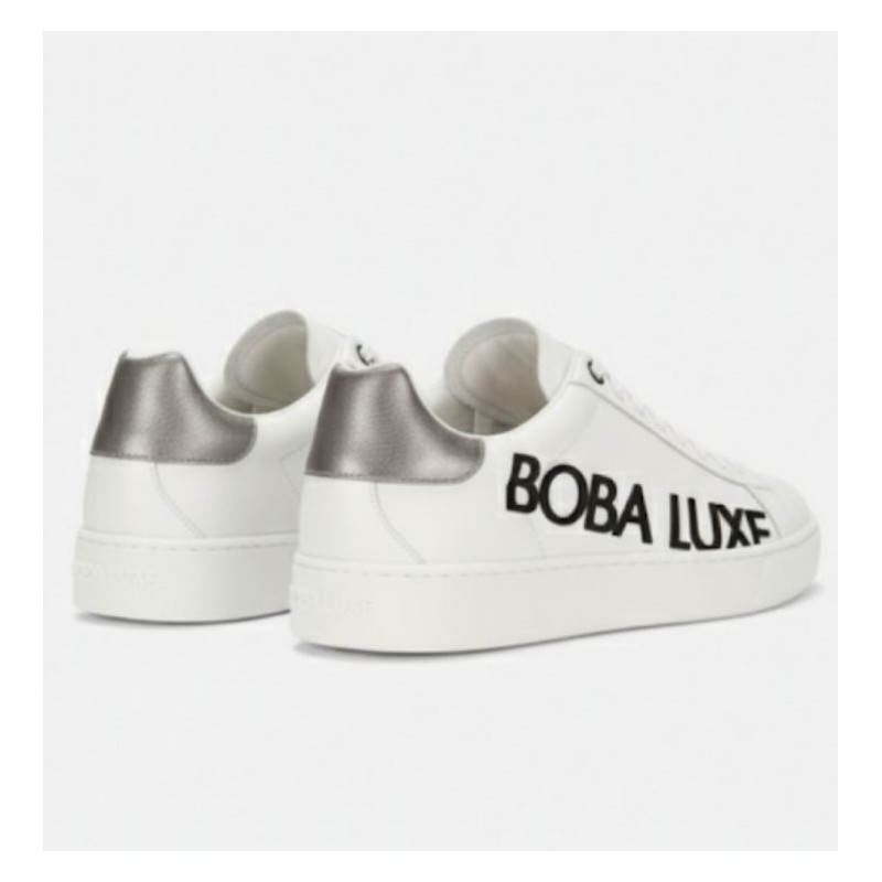 SNEAKERS BLANC ET ARGENT BOBA LUXE MADE IN PARIS